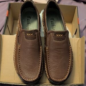 Fashion Forms Brown Men's Slip-On Loafers